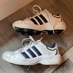 Adidas White and Blue Men's Golf Shoes